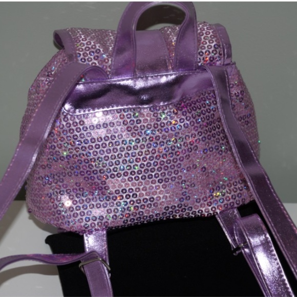 SOLD-Sequence Purple Mini kids back pack purse - Picture 4 of 8